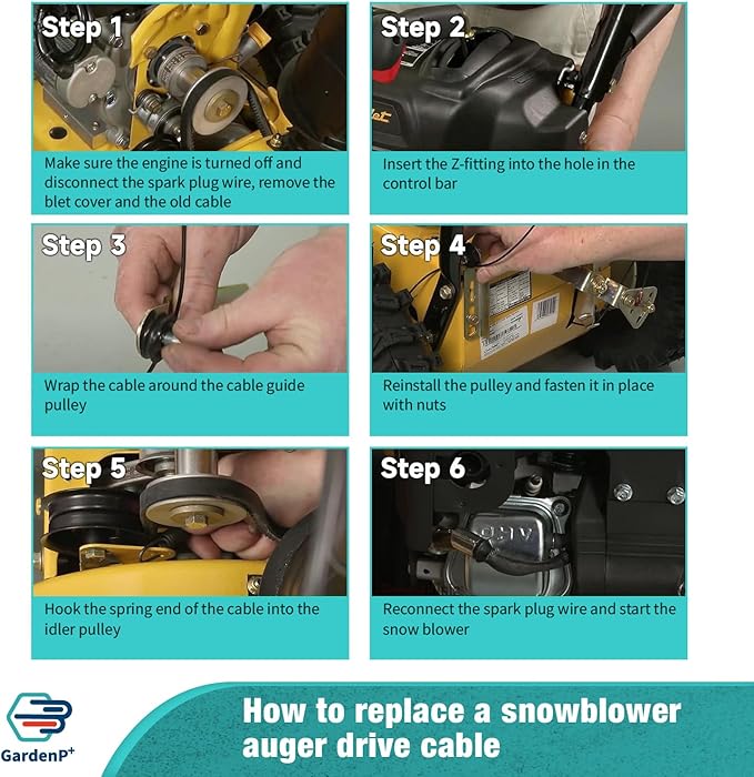 946-04230B Auger Clutch Cable Compatible with MTD Craftsman Troy-Bilt Snow Blower, 946-04230 Engagement Cable Replacement for Yard Machine Gas Powered Snowblower Parts 746-04230A 746-04230B