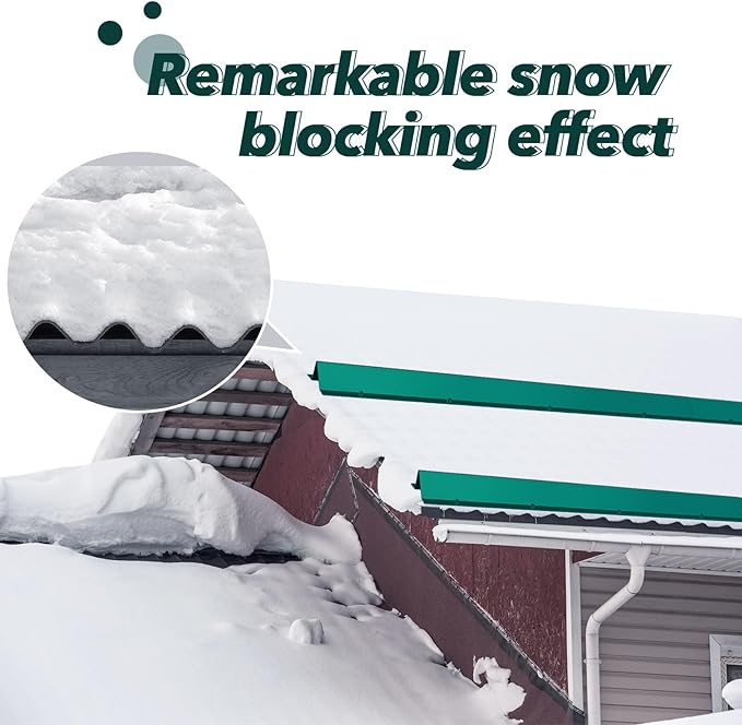 20 Pcs Metal Roof Snow Guards with Bulk Screws Ice Guard Blocks to Stop Snow and Ice from Sliding Off Your Metal Roof (Green)