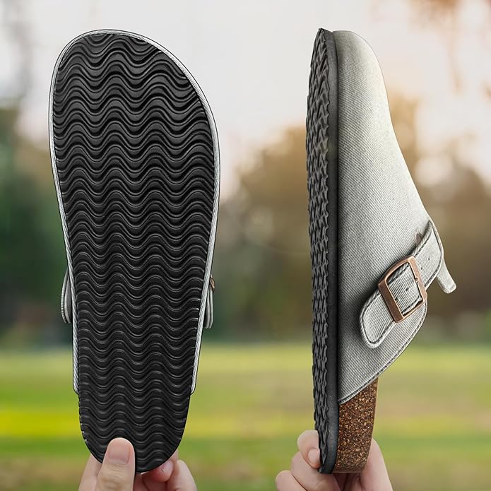 BULLIANT Comfort Clogs Slippers Sandals Nurse Work Shoes Unisex for Men Women with Cushioned Cork-Footbed