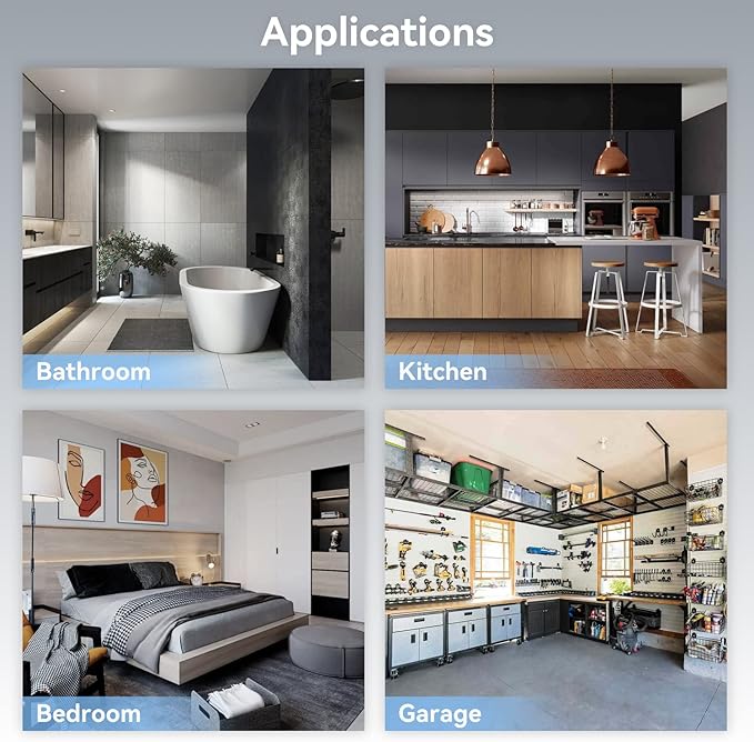 170CFM Ultra Quiet In Line Fan, Remote Mount Exhaust Ventilation Fan for Bathroom, Kitchen, Garage and Residential Applications, Black