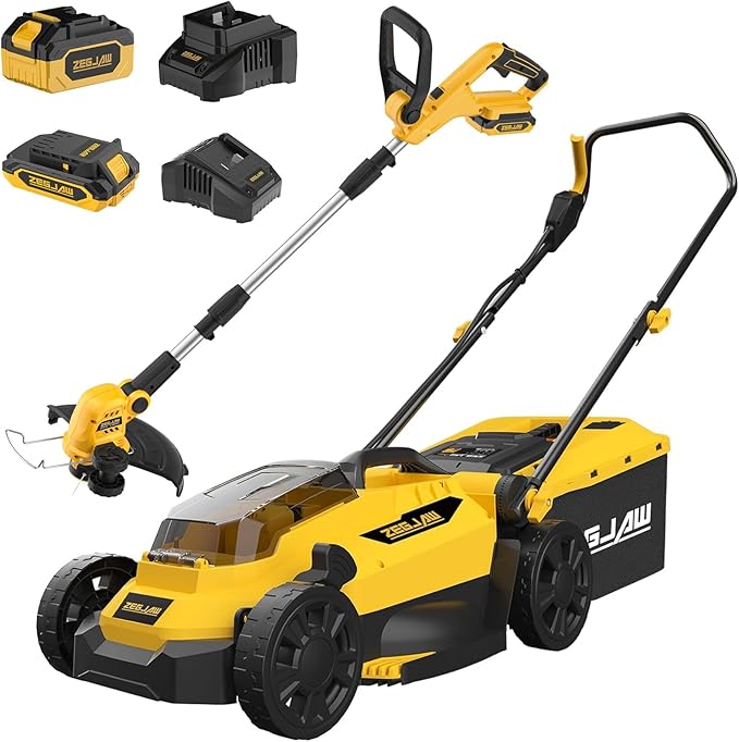 13" 20V Cordless Lawn Mower and 12" 20V Cordless String Trimmer and Edger