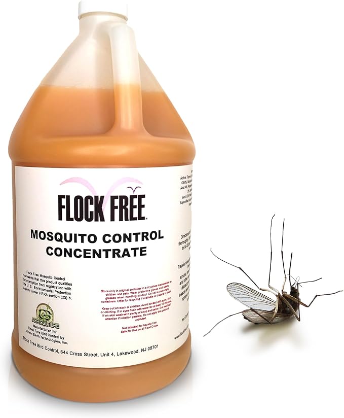 Natural Mosquito Control Spray Concentrate – Repels Mosquitoes, Ticks, Fleas, Flies, Gnats & Chiggers – Makes 128 Gallons (1 Gallon Concentrate) – Safe & Effective Outdoor Protection