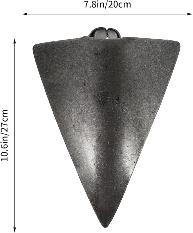 DOITOOL Triangle Hoe Steel Garden Digging Hoe for Weeding Planting Digging Soil, Gardening Hoe Hand Held Digging Hoe Garden Tool, 27X20cm (Silver Gray)