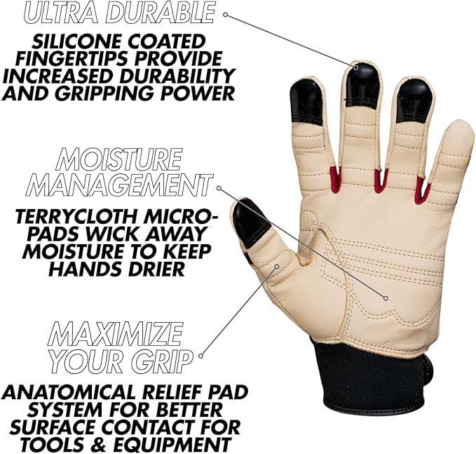 Bionic ReliefGrip Premium Leather Gardening Gloves