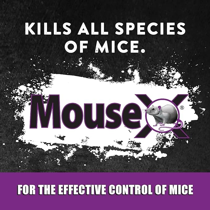 MouseX Throw Packs- for All Species of Rats Mice Safe Around Pets- Pack of 2