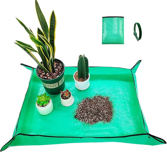 Repotting Mat for Indoor Plants, 29.5" X 39.4" Waterproof Succulent Potting Mat, Foldable Reusable Soil Change Mat Gardening Planting Mat - Gifts for Plant Lovers