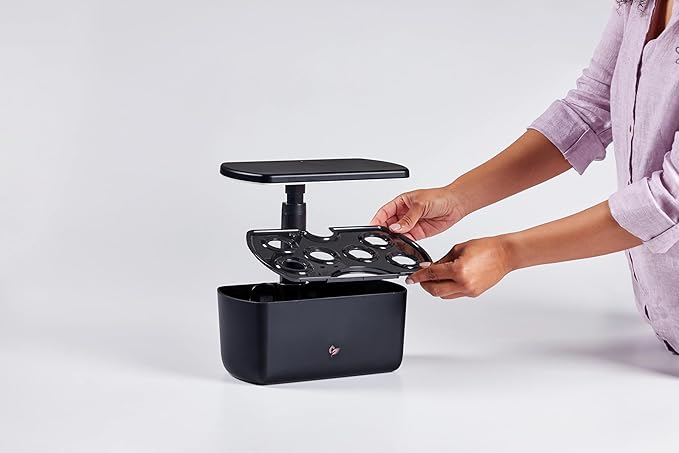 AeroGarden Harvest 2.0, Indoor Garden Hydroponic System with LED Grow Light, Holds up to 6 AeroGarden Pods, Black