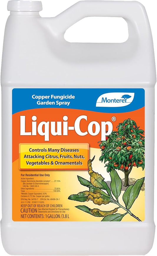 Monterey Liqui-Cop - Copper Fungicide Garden Spray for Citrus and Fruit & Nut Trees - 1 Gallon