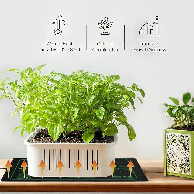 Upgrade 20"x20" Durable Waterproof Seedling Heat Mat with ETL Certified, Warm Hydroponic Heating Pad for Germination,Indoor Gardening,Brewing and Greenhouse