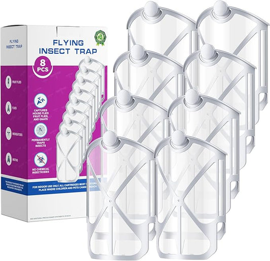 Bigear Refill Cartridges Kit Compatible with Zevo Plug-in Light Refill M364 M364A and Max, 8 Pack Upgraded High-Stick Replacement Refill Cartridge for Plug-in Light M364 and Max, 100% Fit