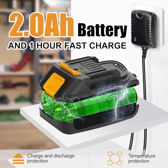 20V Cordless Leaf Blower 150MPH Handheld Electric Blower with Battery & Charger Variable Speed Battery Powered Blowers for Lawn Care Yard Patio Dust Remove, Lightweight & Portable Mini Leaf Blower