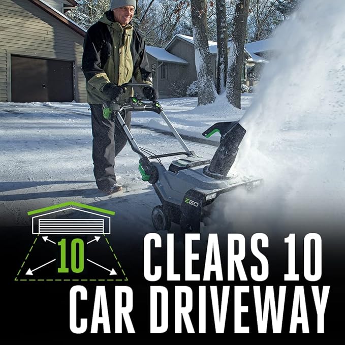 EGO Power+ SNT2102 21-Inch 56-Volt Lithium-Ion Cordless Snow Blower with Peak Power - (2) 5.0Ah Batteries and Rapid Charger Included