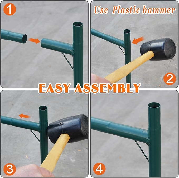 Strong Camel Greenhouse Replacement Frame for 20' X 10' X 7' Larger Hot Garden House , Support Arch Frame Climbing Plants/Flowers/Vegetables (20' X 10' X 7')