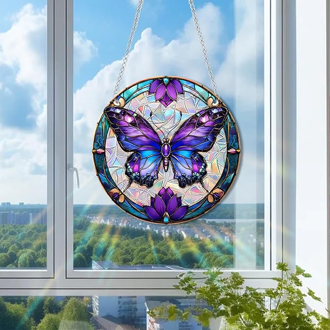 Sun Catchers Indoor Window, Acrylic Rainbow Suncatcher Window Hanging Decoration for Living Room Bedroom Summer Home Balcony Ornaments Decoration