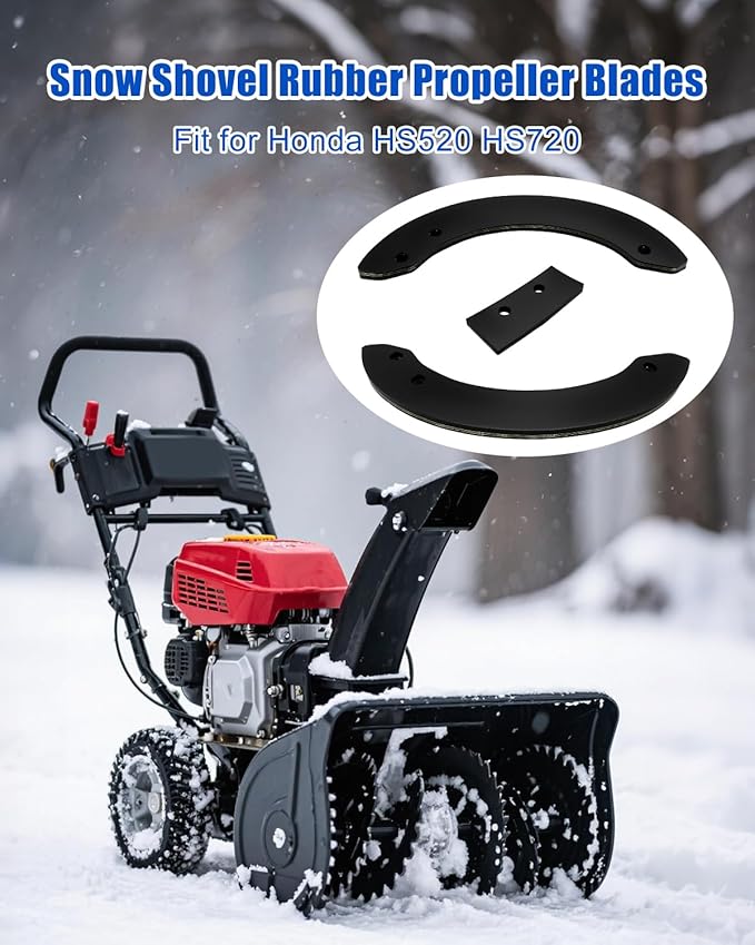 Snow Shovel Rubber Propeller Blades Fit for Honda HS520 HS720 Replace 72427-V10-020 72428-V10-020 72443-V10-020
