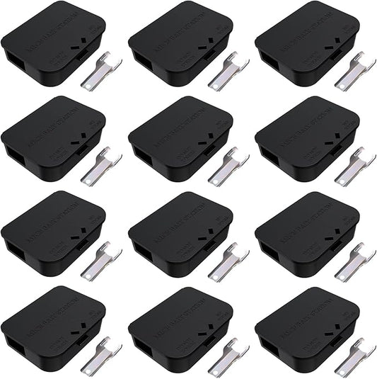 Mouse Stations with Keys 12 Pack, Keyless Design and Key Required Mouse Stations, Mice Stations, Keeps Children and Pets Safe Indoor & Outdoor, Black