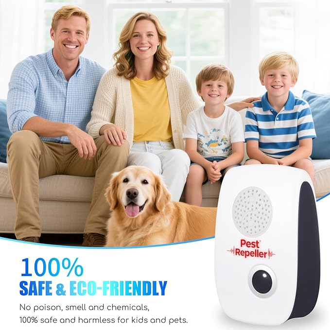 10Pack 2025 Ultrasonic Insect&Pest Repeller,Electronic Mouse Repellent Ultrasonic Plug in Mice Repellent Indoor Insect Repellent Plug in Pest Control for Cockroach,Spide,Rat,AntBugs,Roach,Rodent