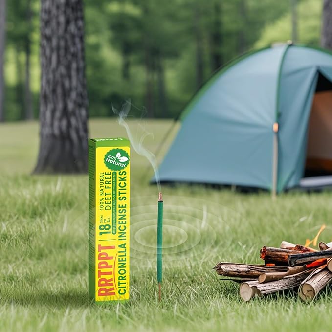 Large Citronella Incense Sticks 18 Sticks per Tube Add to Natural Ingredients Citronella | Lemongrass and Rosemary Oil | Outdoor Citronella Help You Better Enjoy Outdoor Life