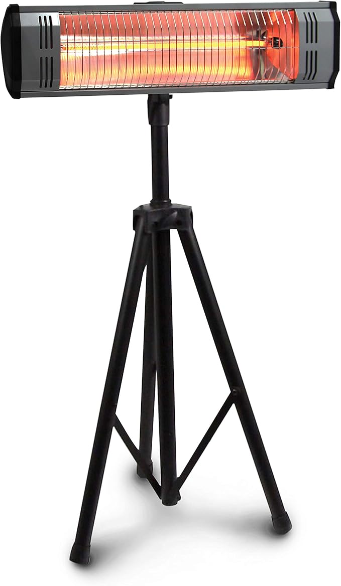 Heat Storm HS-1500-TT Infrared, 7 ft Cord, Tripod + Heater, Black