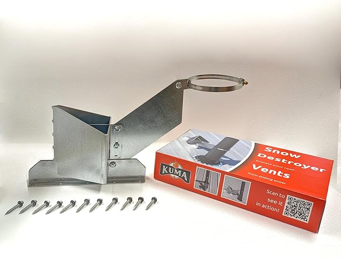 Kuma Snow Destroyer for Vents. USA Made. Universal Fit. Lifetime Protection for 2-5" Pipes and Satellite Dishes