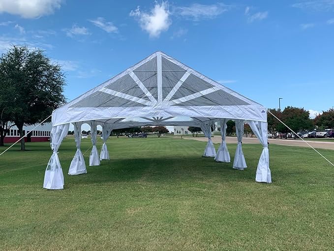 DELTA 30'x20' PE Marquee Tents for Parties, Party Tent, Carpas para Fiestas, Outdoor Wedding Tent, Heavy Duty Waterproof Canopy, Outdoor Event + Storage Bags