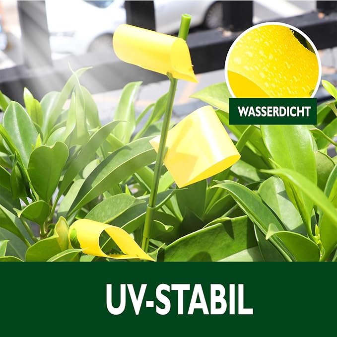 Garsum 42 Traps Sticky Houseplant Traps Gnat Yellow Insect Trap Indoor Fruit Fly Stakes Trap