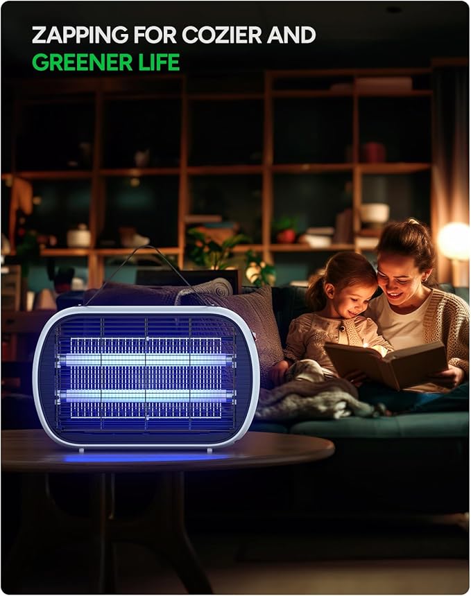Buzbug Bug Zapper Indoor for 5000 Sq. Ft., 20W Instant Electric Mosquito Zapper, High-Voltage Fly Zapper, Fruit Fly Traps Fly Killer -MA015
