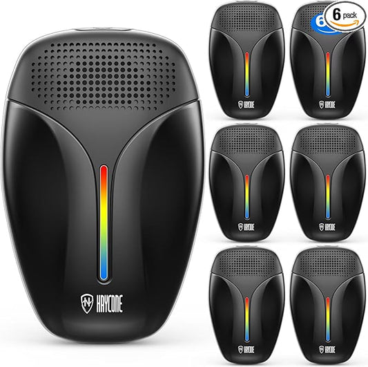 2025 Upgraded Ultrasonic Repeller & Insect Indoor Repeller,Ultrasonic and Repellent for Roach,Rodent,Mouse,Bugs,Mosquito,Mice,Spider,Ant,3 Mode Switching,6 Packs