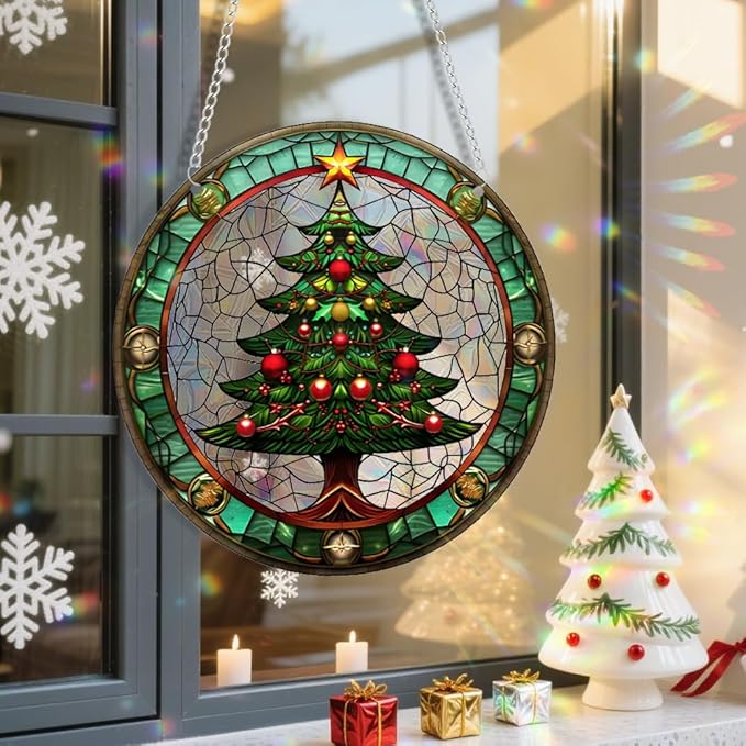 Sun Catchers Indoor Window, Acrylic Rainbow Suncatcher Window Hanging Decoration for Living Room Bedroom Summer Home Balcony Ornaments Decoration