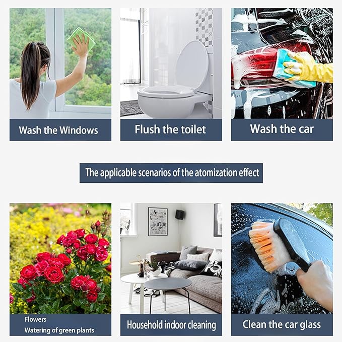 1.5L/2L Rechargeable Electric Spray Bottle | Automatic Indoor Plant Sprayer | Continuous 3-Hour Runtime | Perfect for Gardening & Home Use(White,2L)