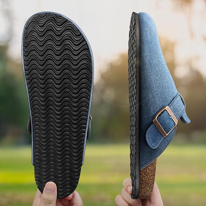 BULLIANT Comfort Clogs Slippers Sandals Nurse Work Shoes Unisex for Men Women with Cushioned Cork-Footbed