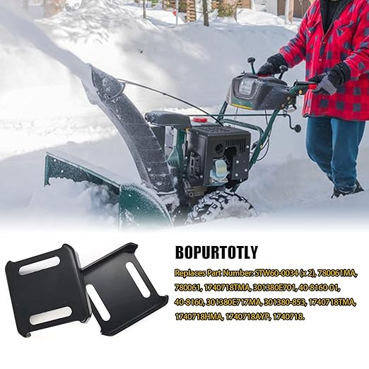 Set of 2 Snow Blower Skid Shoe Kit 1740718HMA, 1740718AYP, 780061MA for Murray Craftsman Two Stage Snow Throwers Replacement Part