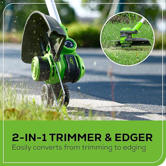 Greenworks 40V 21" Self-Propelled Mower,Axial Leaf Blower,12" String Trimmer with Batteries and Chargers