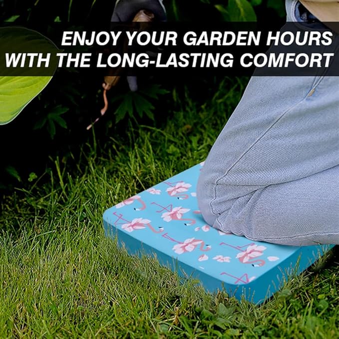 Gardening Kneeling Pad 2 Pack, Extra Thick Kneeling Cushion with Print, Comfy Kneeling Pads Resist Water, Durable and Shock Absorbent, Gardening Knee Pads for Women, Baby Bath, Yoga, Repair