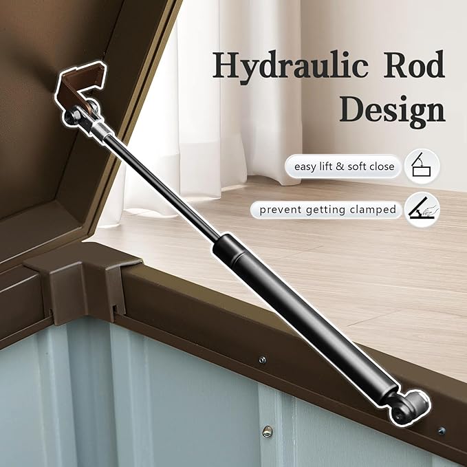 Domi 120-Gallon Outdoor Storage Box – Waterproof, Lockable Storage Cabinet for Patio Furniture, Garden Tools & Pool Supplies – Large Metal Storage for Cushions, Toys & More