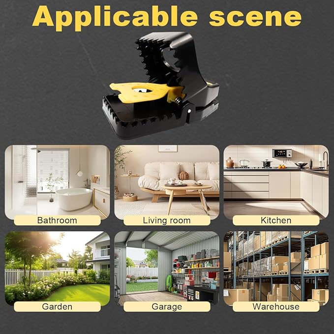 6 Pack Mouse Traps, Small Mice Trap Indoor Quick Effective Mousetrap Catcher, for Family Pet,Kitchen, Garage, and Office Use