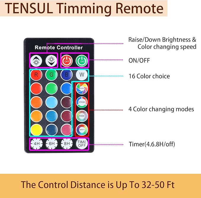 20W Halloween Outdoor Spot Lights with Timer, IP65 Waterproof Metal RGB Landscape Spotights Color Changing Spotlight for Outdoor Yard Garden (4 Lights)