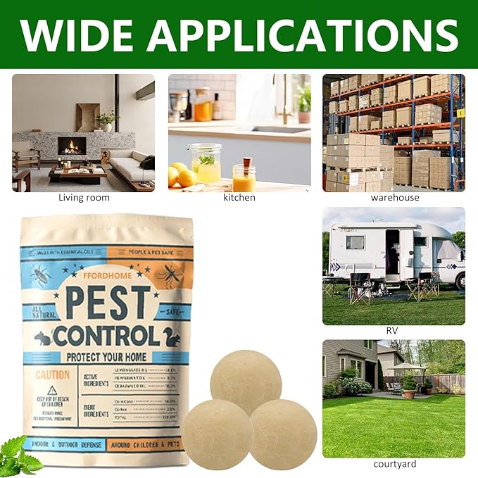 Pest Control Pouches, Rodent Repellent, Mouse Repellents, Peppermint Oil Mice Repellent, Rat Deterrent, Repel Rodents(10Pack)…