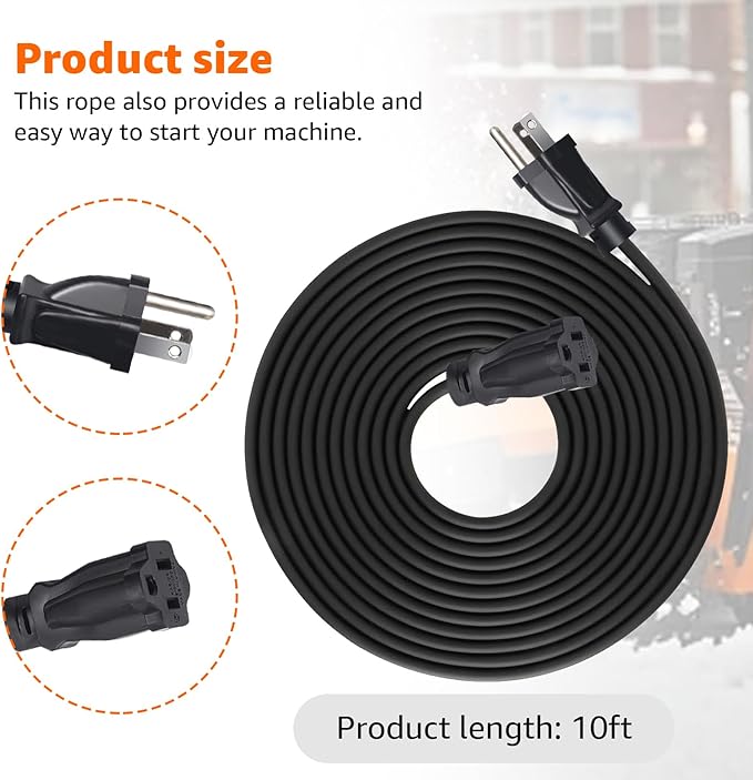 02483100 Snow Blower Power Cord, Compatible With Ariens Snowblower MTD 629-0071, 929-0071, 929-0071B, SS322 SS522 SS522C