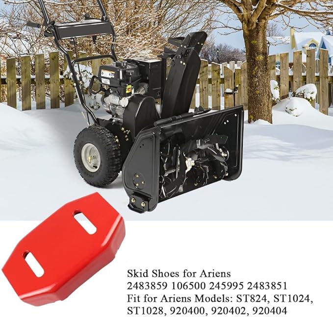 2Pcs Universal Snow Blower/Thrower Skid Shoes 02483859 for MTD John Deere Ariens Skid Plates 2459900 2483859