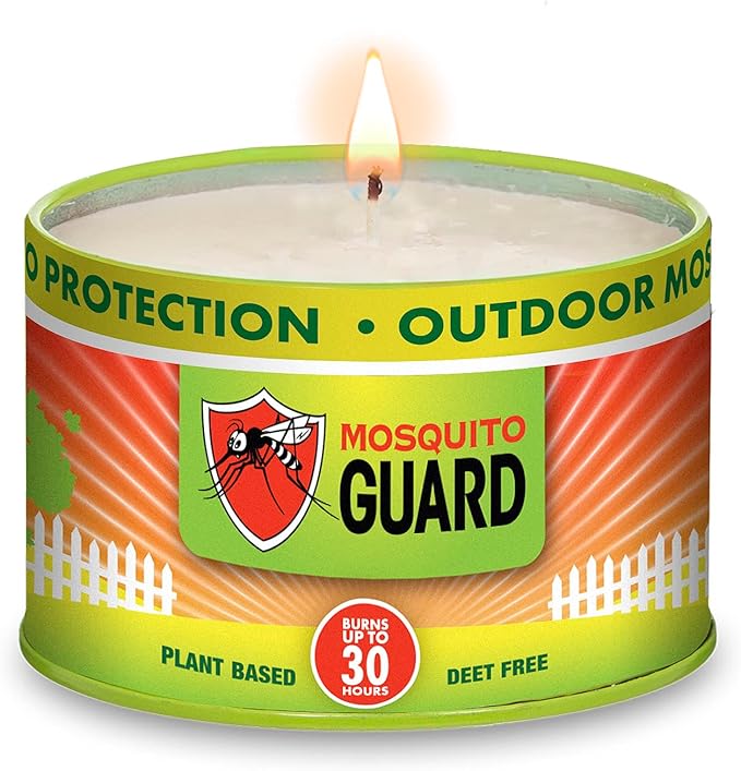 Mosquito Guard 12oz Mosquito Repellent Outdoor Patio Candle - Burns 35 Hours - Citronella Candles Outdoor Mosquito Repellent Indoors - Natural Mosquito Candles for Outside - Bug Repellent Candle