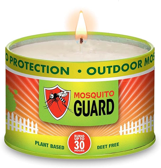 Mosquito Guard 12oz Mosquito Repellent Outdoor Patio Candle - Burns 35 Hours - Citronella Candles Outdoor Mosquito Repellent Indoors - Natural Mosquito Candles for Outside - Bug Repellent Candle