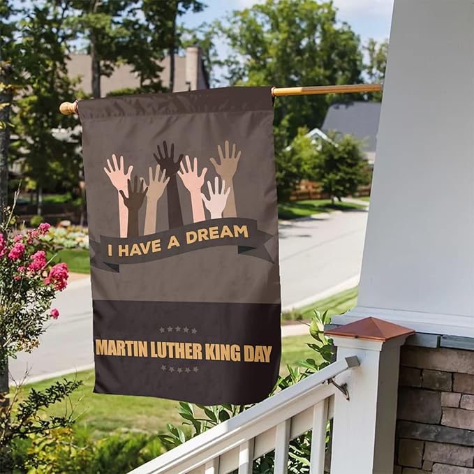 I Have A Dream Mlk Martin Luther King Jr Day Garden Flag Welcome Party Outdoor Outside Decorations Picks Home House Garden Yard Decor 12x18 Inch