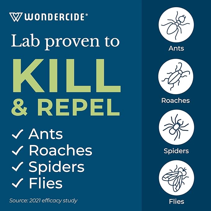 Wondercide - Indoor Pest Control Spray for Home and Kitchen - Ant, Roach, Spider, Fly, Flea, Bug Killer and Insect Repellent - with Natural Essential Oils - Pet and Family Safe — Lemongrass 128 oz