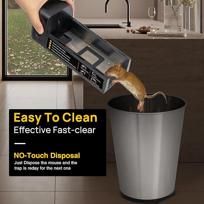 Rat Zapper Electric Mouse Trap Zapper 2 Pack Electronic Mice Killer Effective Rodent Trap with Powerful Voltage Mouse Traps Indoor for Home Garage Attic Living Room