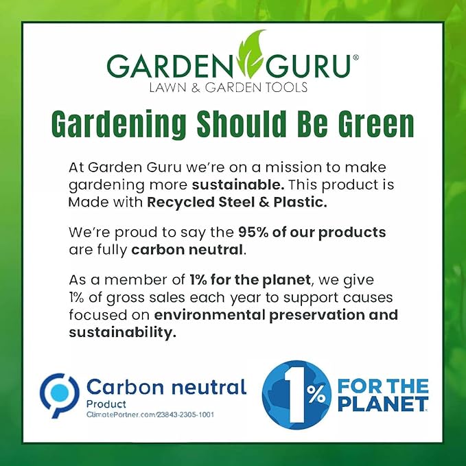 Garden Guru Stainless Steel Hand Weeder Fork Tool – Rust Resistant Stainless Steel – Ergonomic Handle – Great for Planting, Spreading Mulch, Weeding, Loosening & Transplanting Soil