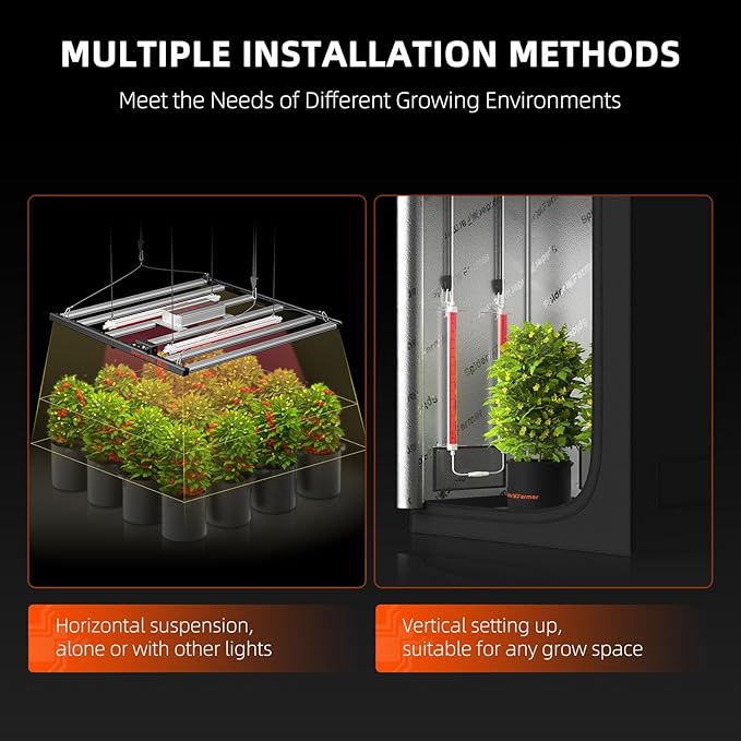 Spider Farmer GlowR40 LED Plant Grow Light, Deep Red Supplemental Lighting Bar 2ft, 650-665NM High Efficiency Growing for Indoor Plants Bloom Flower