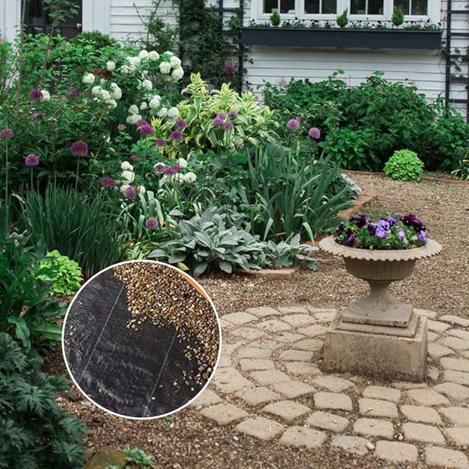 TUFFIOM Weed Barrier 4 x 300 FT Garden Landscape Fabric, Ground Cover with UV Resistance, 125gsm/3.7OZ Heavy Duty Material for Superior Weed Control, Perfect for Greenhouse, Yard, Flower Bed, Garden