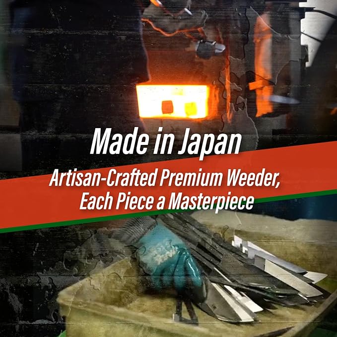 SUIZAN Nejiri Kama Weeding Sickle 13" - Professional Japanese Hand Weed Puller Garden Hoe Gardening Tools