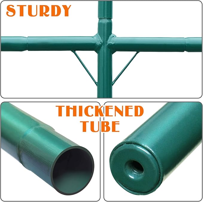 Strong Camel Greenhouse Replacement Frame for 12'X7'X7' Larger Hot Garden House , Support Arch Frame Climbing Plants/Flowers/Vegetables (12'X7'X7')